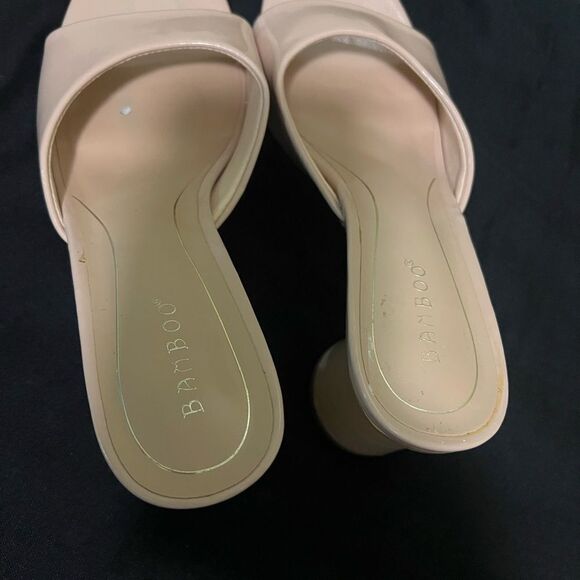 BAMBOO Cream Heels Minimalist Design - Picture 2 of 5